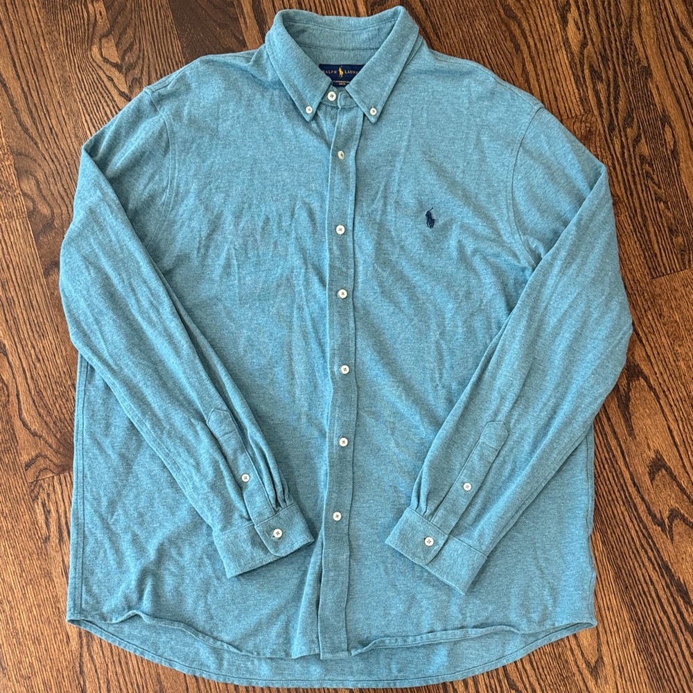 Ralph Lauren Blue Casual Button Down Shirt